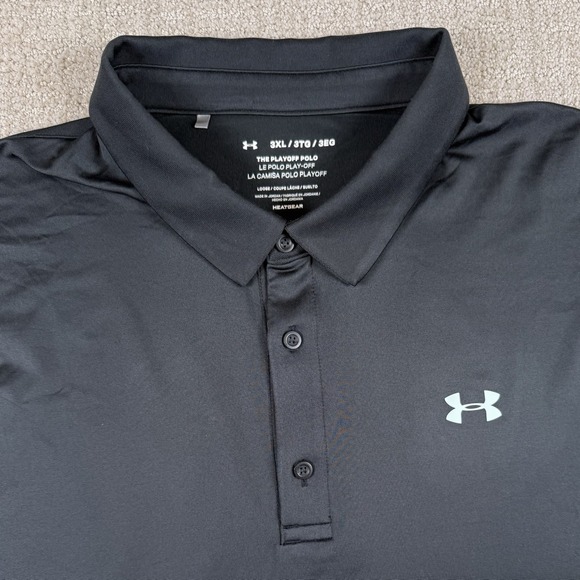 Under Armour Other - Under Armour Men's 3XL The Playoff Polo Black Teal Golf Polo Shirt